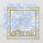 Cinderella Princess Horse Carriage Quinceanera Invitation (Front/Back)