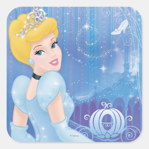 Cinderella Princess Square Sticker