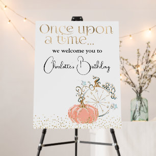 Cinderella Pumpkin and Clock Fairy Tale Party Foam Board