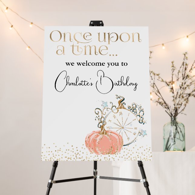 Cinderella Pumpkin and Clock Fairy Tale Party Foam Board (In Situ (Stand))