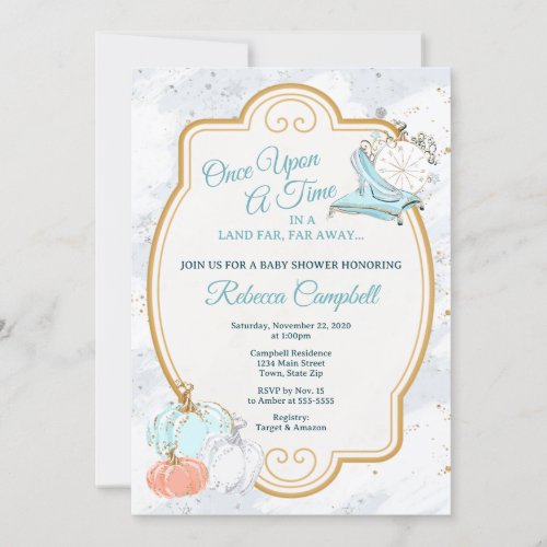 Cinderella Pumpkin Baby Shower Invitation