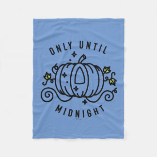 Cinderella Pumpkin Carriage "Only Until Midnight" Fleece Blanket