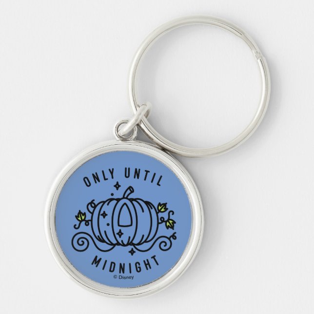 Cinderella Pumpkin Carriage "Only Until Midnight" Keychain (Front)