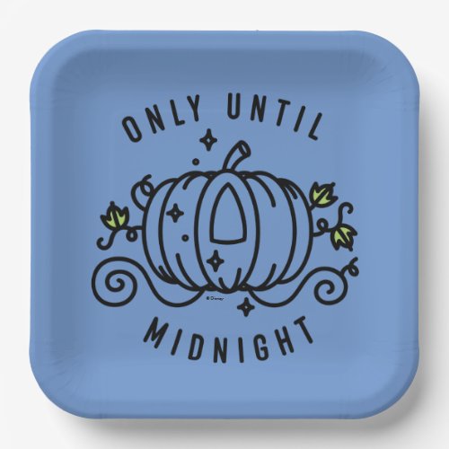 Cinderella Pumpkin Carriage Only Until Midnight Paper Plates