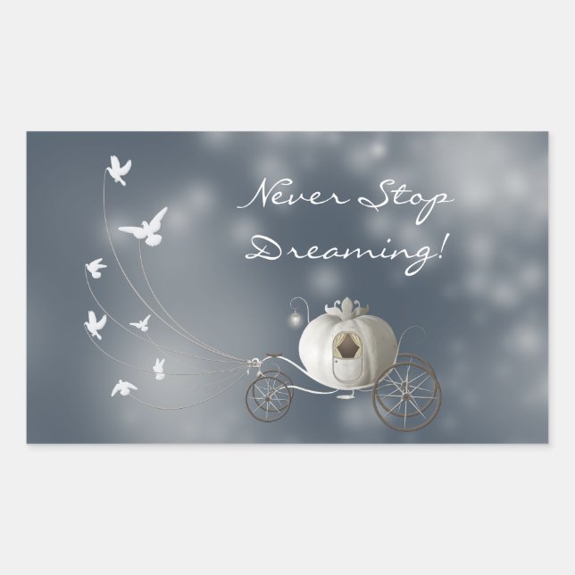 Cinderella Pumpkin Rectangular Sticker (Front)