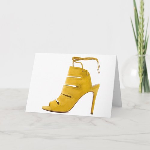 Cinderella Quote Aquazura Yellow Shoes Card