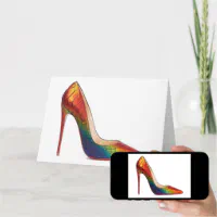 Cinderella Quote Christian Louboutin Shoes Rainbow Card