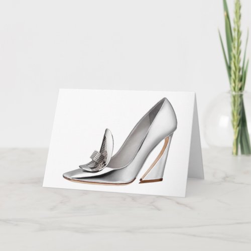 Cinderella Quote Dior Shoes Silver Heels Card