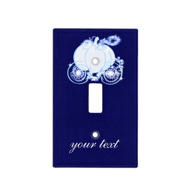 Cinderella Royal Blue Carriage Light Switch Cover (Front)