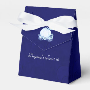Cinderella Royal Blue Carriage Party Favor Boxes