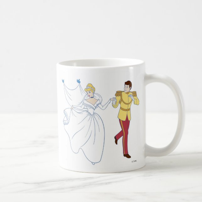 Cinderella Running With Prince Charming Coffee Mug (Right)