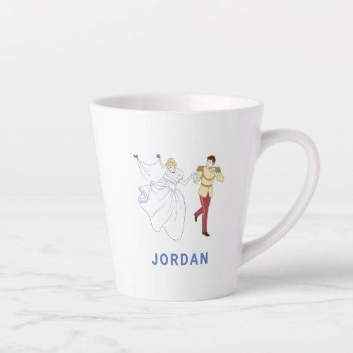 Cinderella Running With Prince Charming Latte Mug