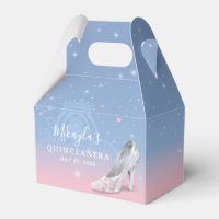 Cinderella Shoe Light Blue and Pink Quinceañera