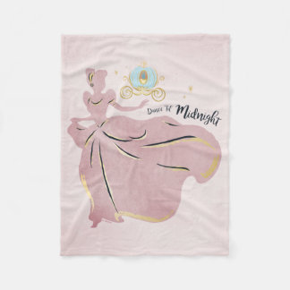 Cinderella Silhouette "Dance 'Til Midnight" Fleece Blanket
