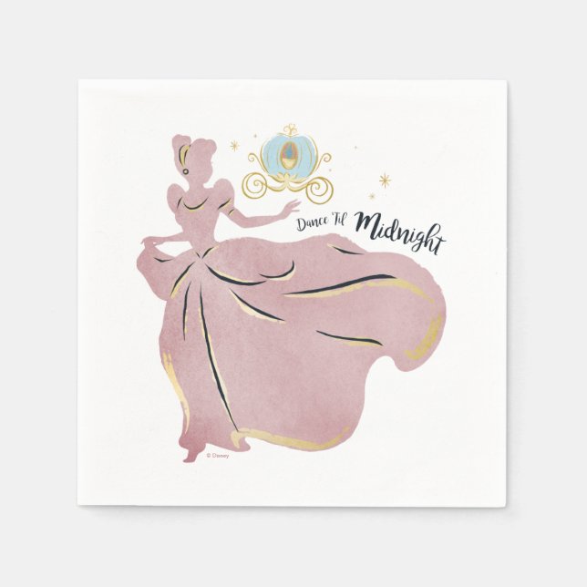 Cinderella Silhouette "Dance 'Til Midnight" Napkins (Front)