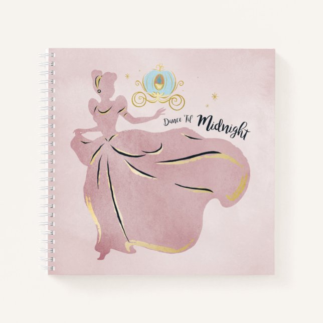 Cinderella Silhouette "Dance 'Til Midnight" Notebook (Front)