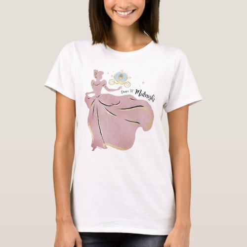 Cinderella Silhouette Dance Til Midnight T_Shirt