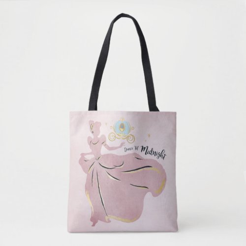 Cinderella Silhouette Dance Til Midnight Tote Bag