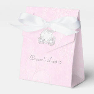 Cinderella Silver Carriage Pink Party Favor Boxes