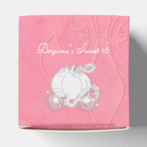 Cinderella Silver Carriage Pink Party Favor Boxes