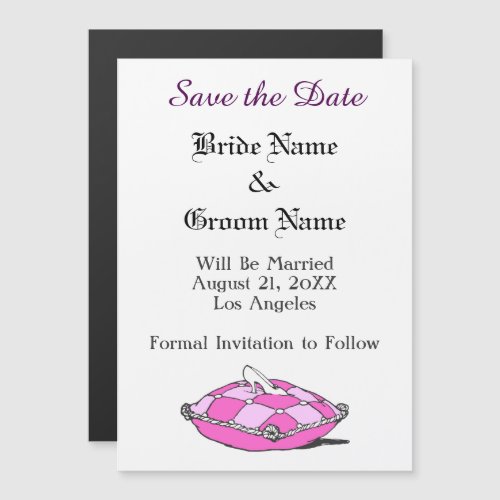 Cinderella Slipper Custom Save the Date Magnet