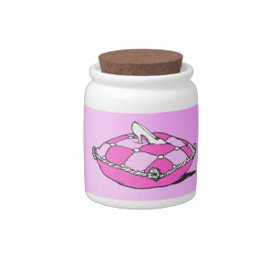 Cinderella Slipper on Pink Pillow Candy Jar