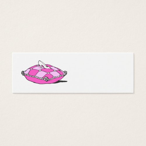 Cinderella Slipper on Pink Pillow Vintage Art Business Card
