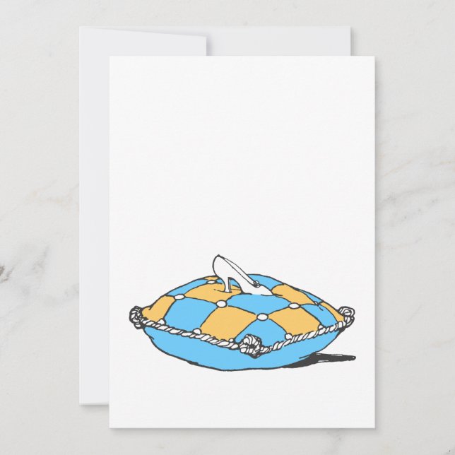 Cinderella Slipper on Teal Orange Pillow (Front)