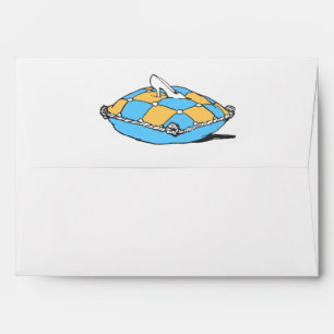 Cinderella Slipper on Teal Orange Pillow Envelope