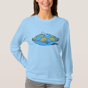 Cinderella Slipper on Teal Orange Pillow T-Shirt