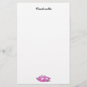 Cinderella Slipper Pink Pillow Custom Stationery