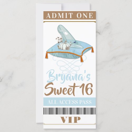 Cinderella Slipper Princess Sweet 16 VIP Party