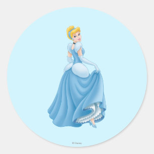 Cinderella Standing Classic Round Sticker