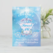 Cinderella Sweet 16 Birthday Party Invitations (Standing Front)