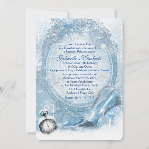 Cinderella Sweet 16 Invitation