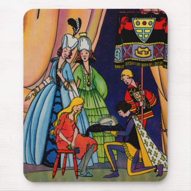 Cinderella, the prince and the glass slipper mouse pad (Front)