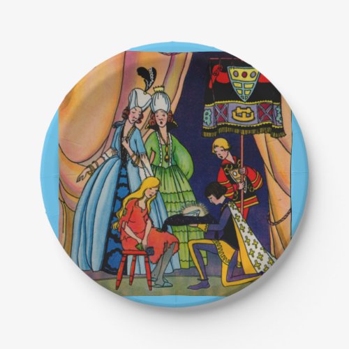 Cinderella the prince and the glass slipper paper plates