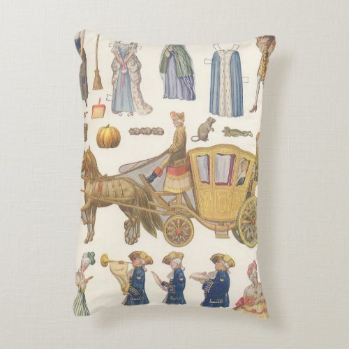 Cinderella Vintage Victorian Paper Doll Toys Accent Pillow