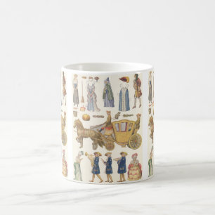 Cinderella, Vintage Victorian Paper Doll Toys Coffee Mug