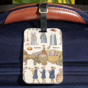 Cinderella, Vintage Victorian Paper Doll Toys Luggage Tag
