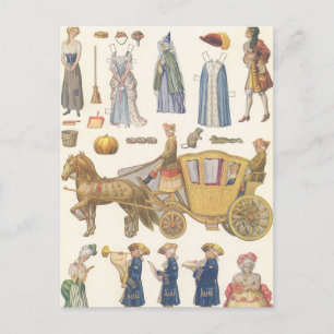 Cinderella, Vintage Victorian Paper Doll Toys Postcard