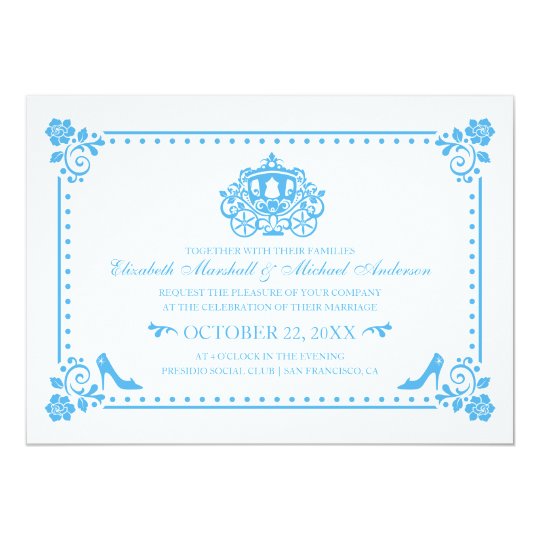 Download Cinderella Wedding | Carriage & Flowers Invitation ...
