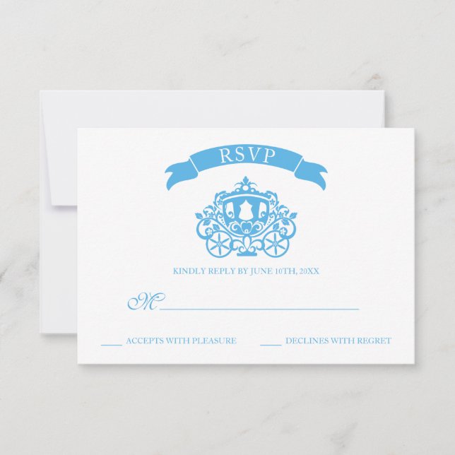 Cinderella Wedding | Carriage RSVP Card (Front)