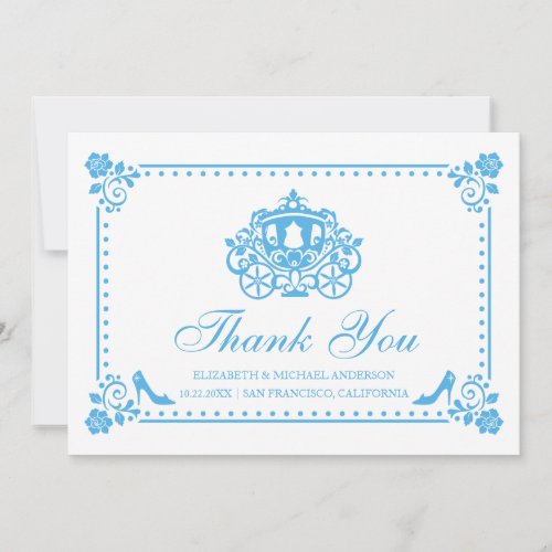 Cinderella Wedding  Carriage Thank You