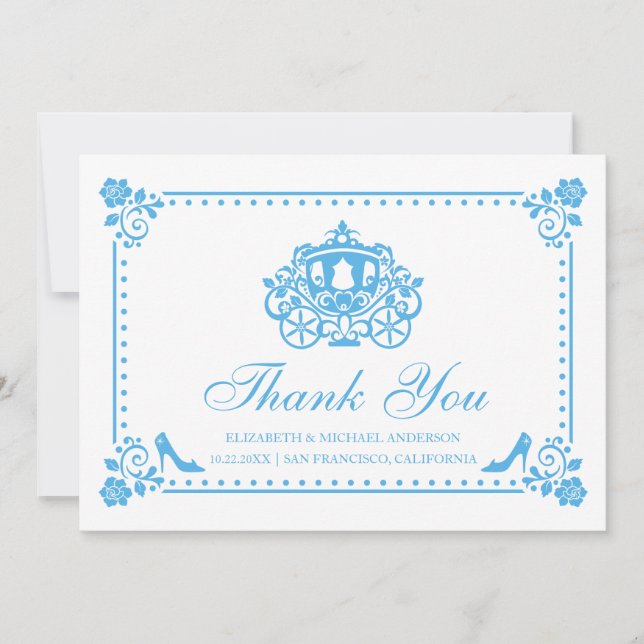 Cinderella Wedding | Carriage Thank You Card (Front)