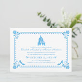 Cinderella Wedding | Castle & Flowers Invitation (Standing Front)