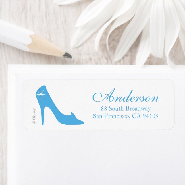 Cinderella Wedding Glass Slipper Label (Insitu)
