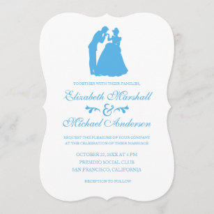 Cinderella Wedding   Silhouette Invitation