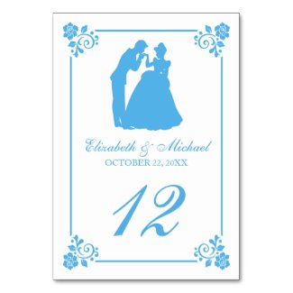 Cinderella Wedding | Silhouette Table Number