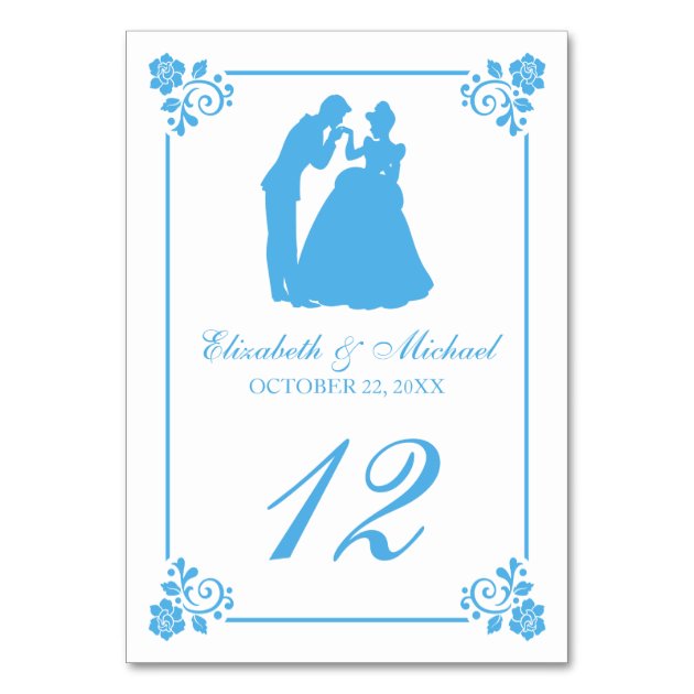 Cinderella Wedding | Silhouette Table Number